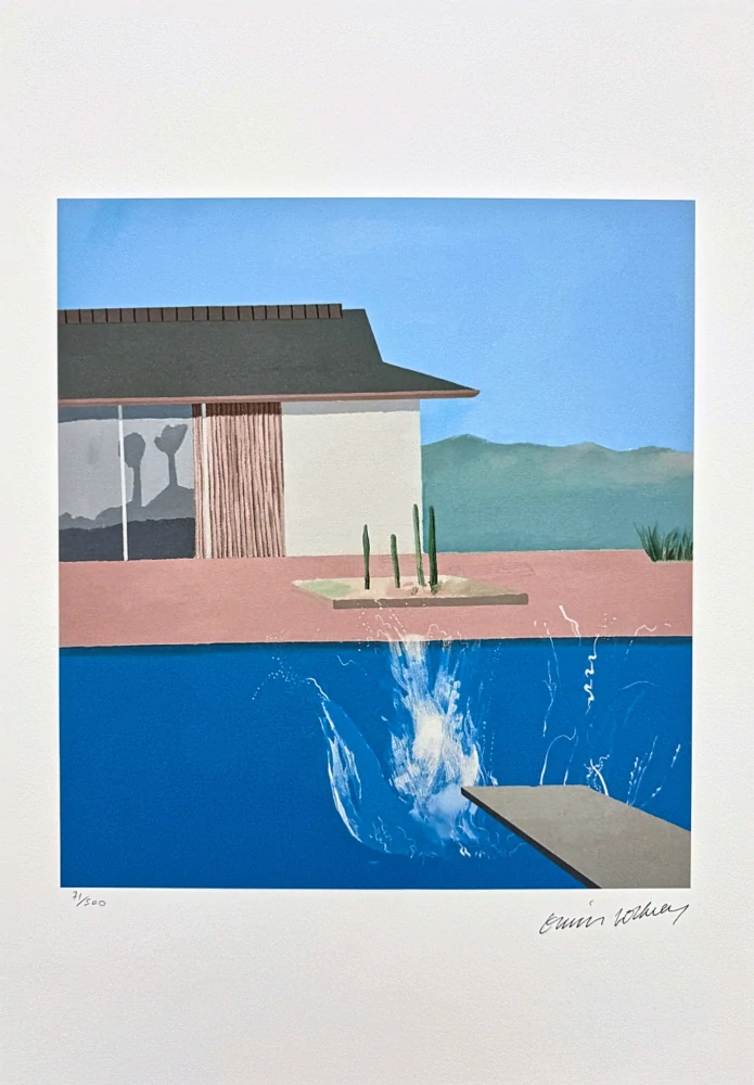 David Hockney - The Splash x/500 - limitovaná edice s certifikátem, 35x50 cm