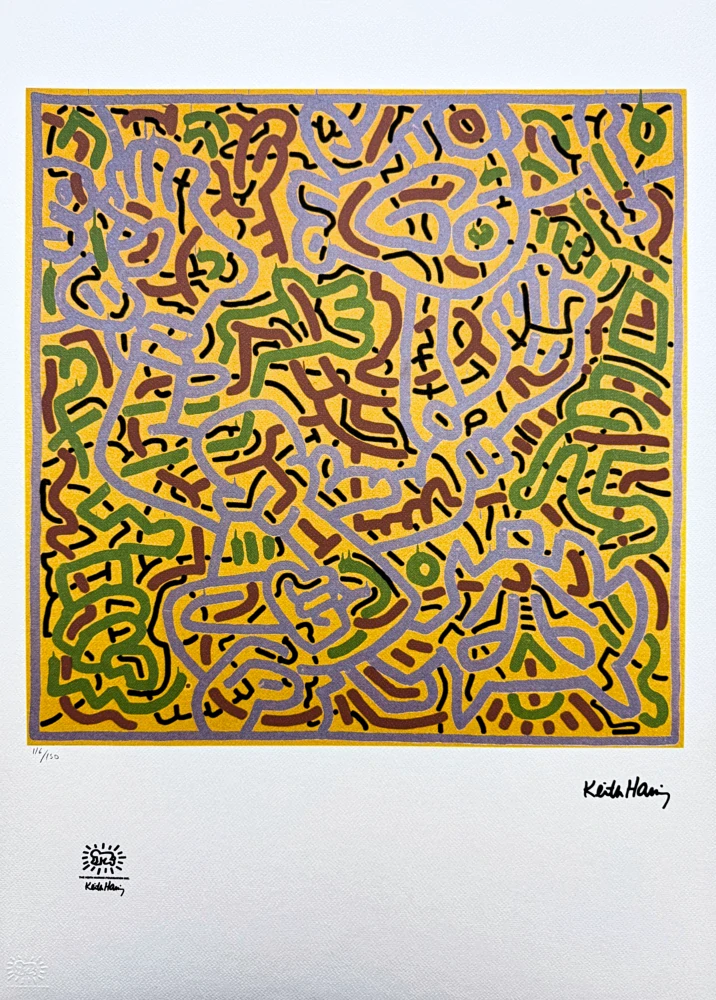 Keith Haring - Fertility x/150 - signováno, limitovaná edice s certifikátem, 50x70 cm