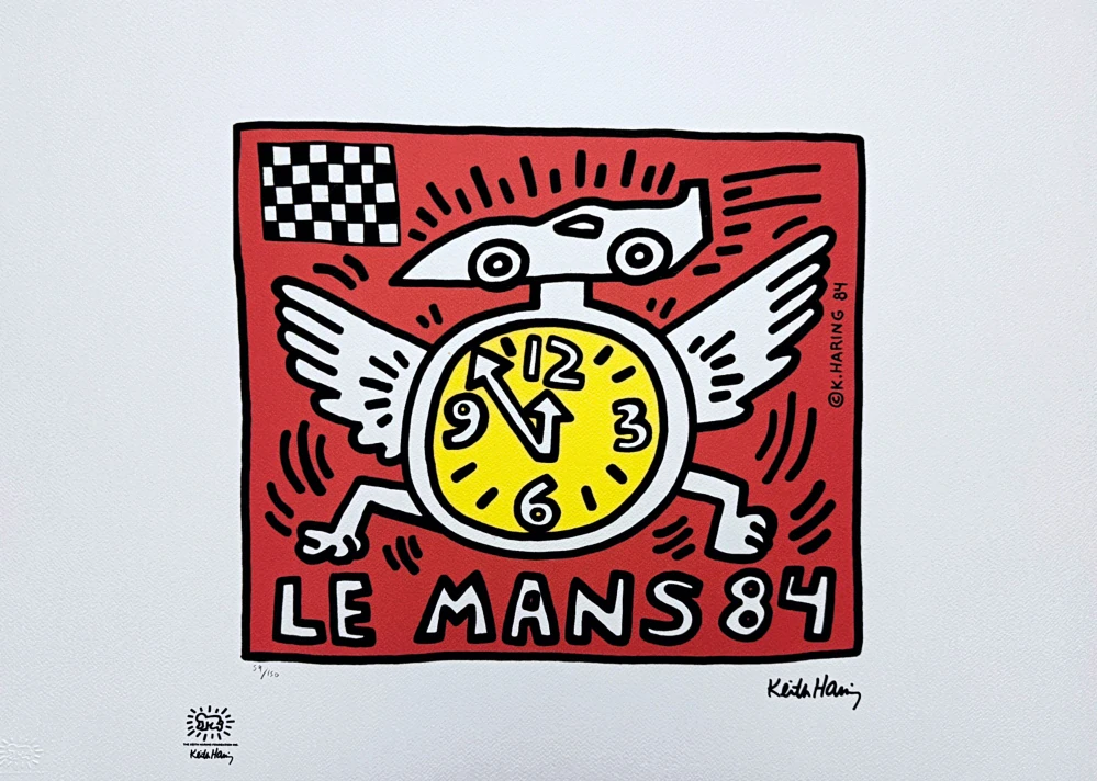 Keith Haring - Le Mans 84 x/150 - signováno, limitovaná edice s certifikátem, 70x50 cm
