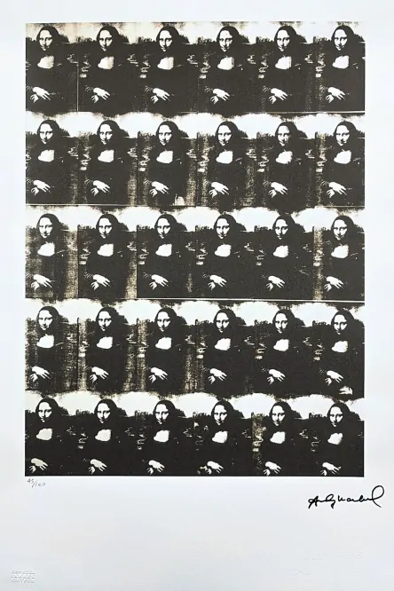 Andy Warhol - 30x Mona Lisa 45/100 - edice Leo Castelli s certifikátem