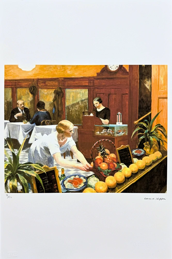 Edward Hopper - Tables for Ladies 99/150 - limitovaná edice, s certifikátem, 57x38 cm