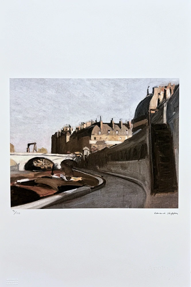 Edward Hopper - Le quai des grands augustins 92/150 - limitovaná edice, s certifikátem, 38x57 cm