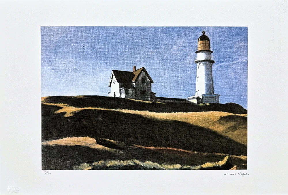 Edward Hopper - Lighthouse Hill II 98/150 - limitovaná edice, s certifikátem, 57x38 cm