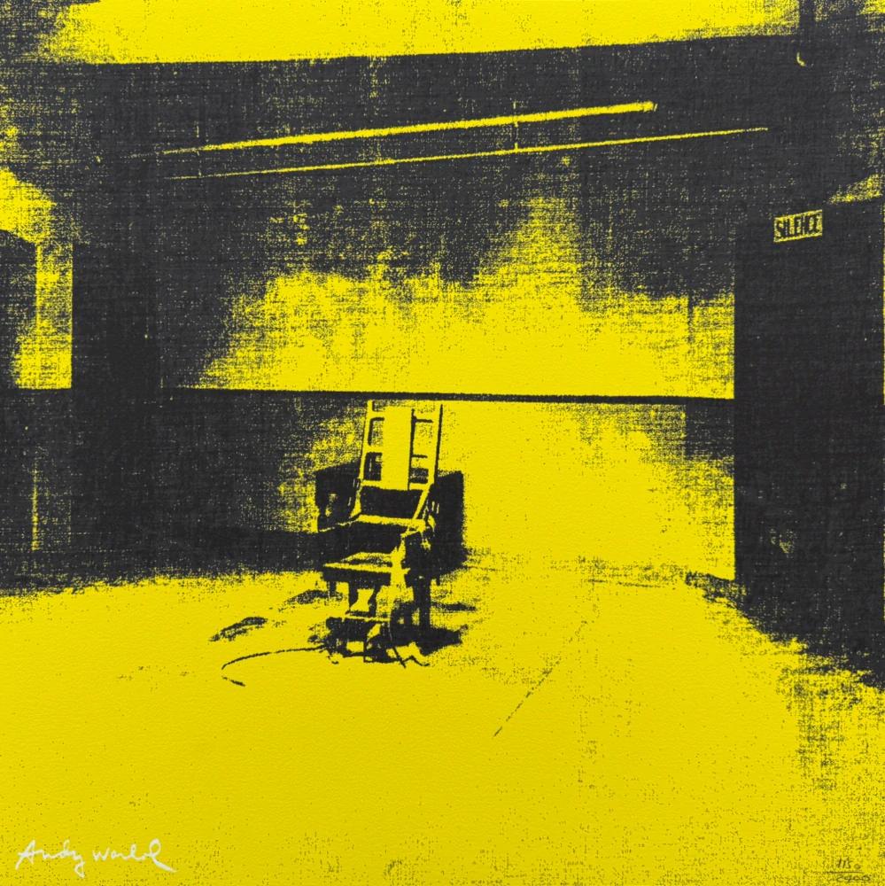 Andy Warhol - Little Electric Chair I x/2400 - 60x60 cm, limitovaná edice CMOA s certifikátem