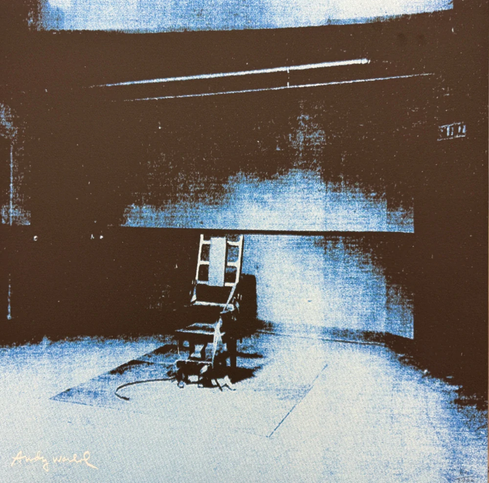 Andy Warhol - Little Electric Chair V x/2400 - 60x60cm, limitovaná edice CMOA s certifikátem