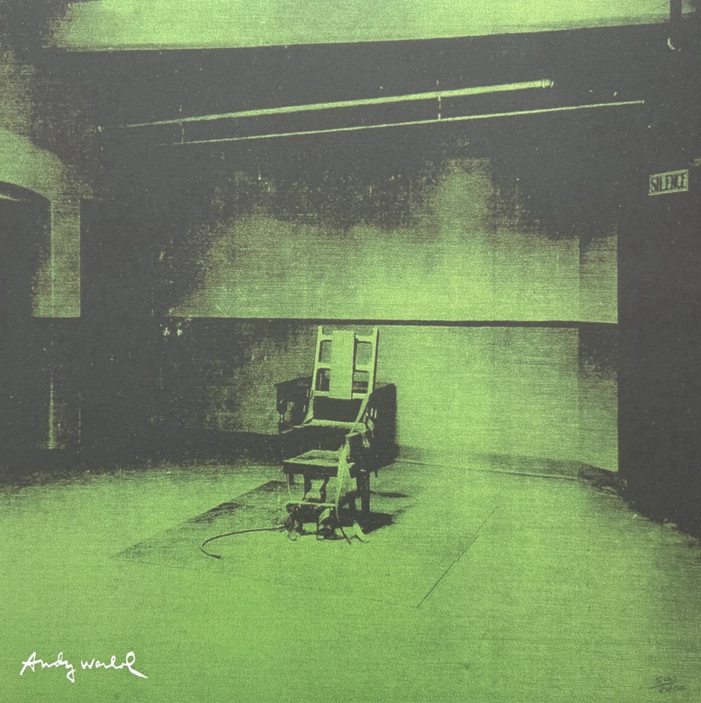 Andy Warhol - Little Electric Chair VIII x/2400 - 60x60cm, limitovaná edice CMOA s certifikátem