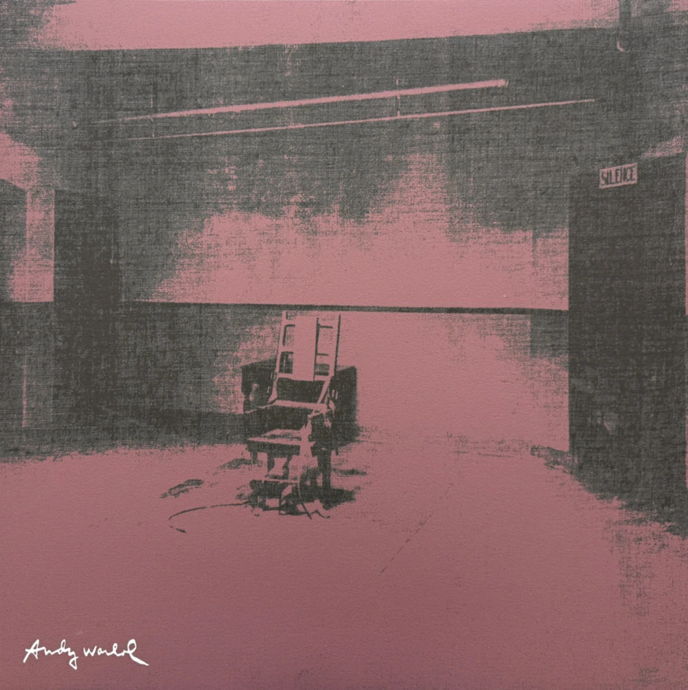 Andy Warhol - Little Electric Chair X x/2400 - 60x60cm, limitovaná edice CMOA s certifikátem