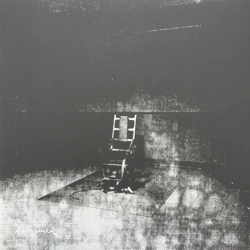 Andy Warhol - Little Electric Chair XIII x/2400 - 60x60, limitovaná edice CMOA s certifikátem