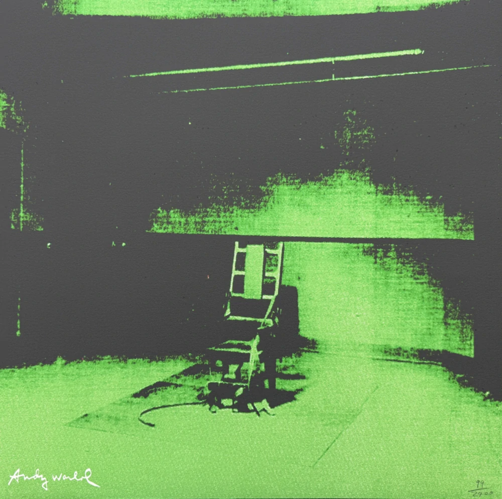 Andy Warhol - Little Electric Chair XVII x/2400 - 60x60cm, limitovaná edice CMOA s certifikátem