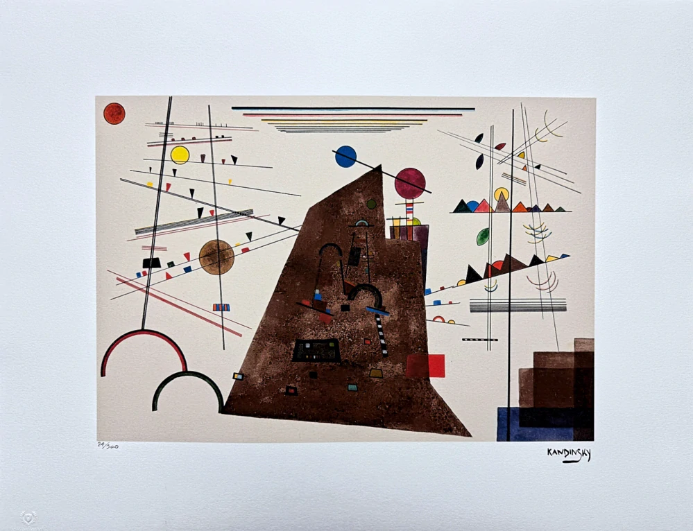 Wassily Kandinsky - Brown Accent - x/300 - signováno, číslovaná edice, 65x50 cm