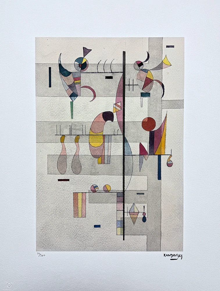 Wassily Kandinsky - Geometric Composition 3 - x/300 - signováno, číslovaná edice, 50x65 cm