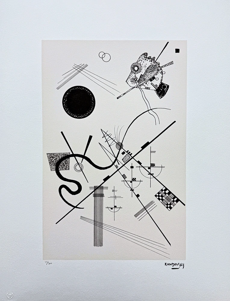 Wassily Kandinsky - Black And White - x/300 - signováno, číslovaná edice, 50x65 cm