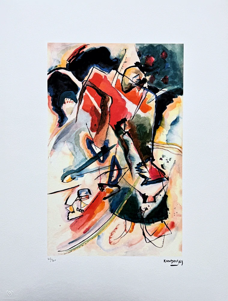 Wassily Kandinsky - Expressionist Composition 3 - x/300 - signováno, číslovaná edice, 50x65 cm