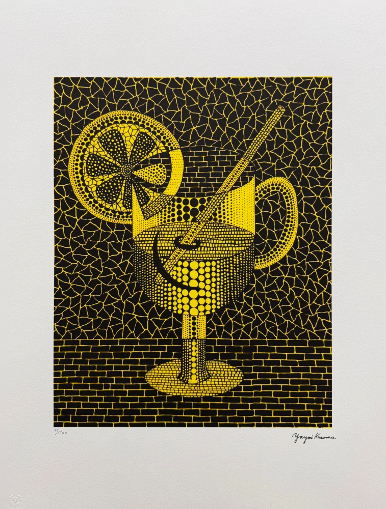 Yayoi Kusama - Squash in Yellow x/500 - signováno, číslovaná edice, 50x65 cm