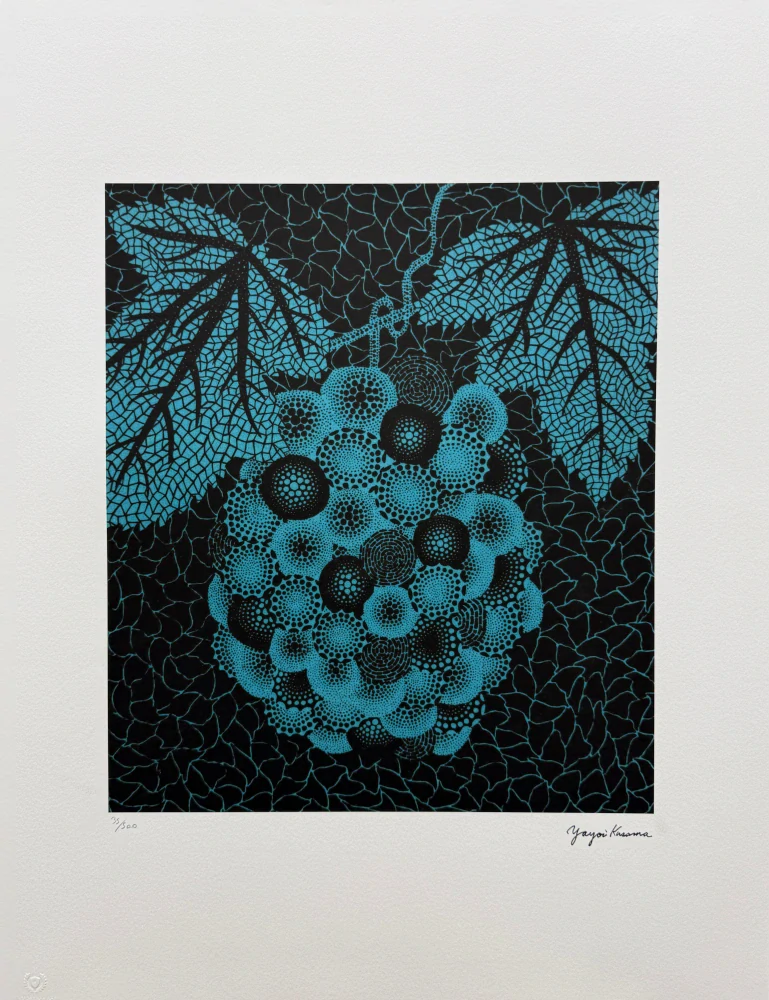 Yayoi Kusama - Grapes II x/500 - signováno, číslovaná edice, 50x65 cm