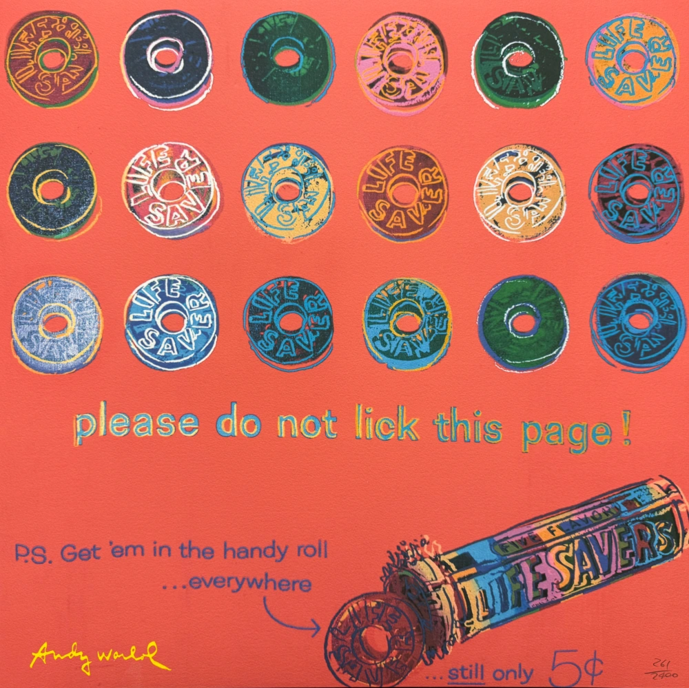 Andy Warhol - Life Savers lI x/2400 - 60x60cm, limitovaná edice CMOA s certifikátem