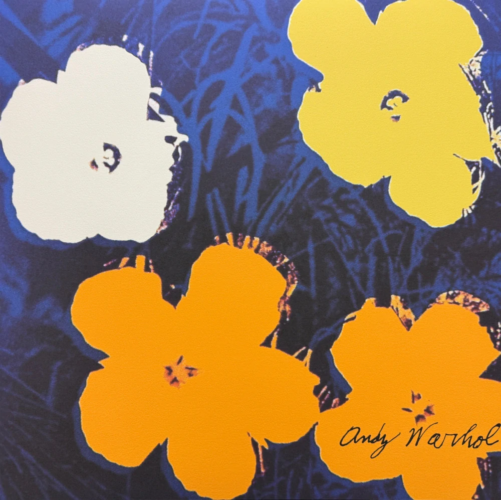 Andy Warhol - Flowers II x/2400 - 60x60cm, limitovaná edice CMOA s certifikátem