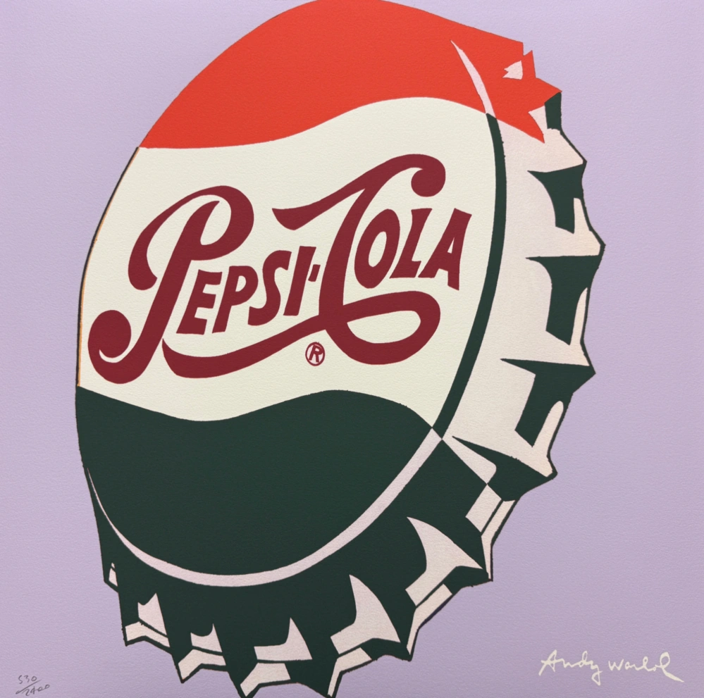 Andy Warhol - Pepsi Cola - světle modrá x/2400 - 60x60cm, limitovaná edice CMOA s certifikátem