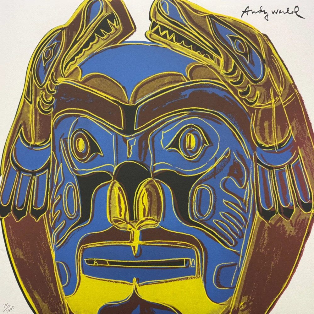 Andy Warhol - Northwest Coast Mask x/2400 - 60x60cm, limitovaná edice CMOA s certifikátem