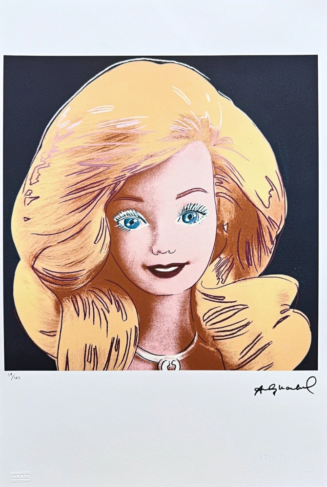 Andy Warhol - Barbie x/100 - edice Leo Castelli s certifikátem