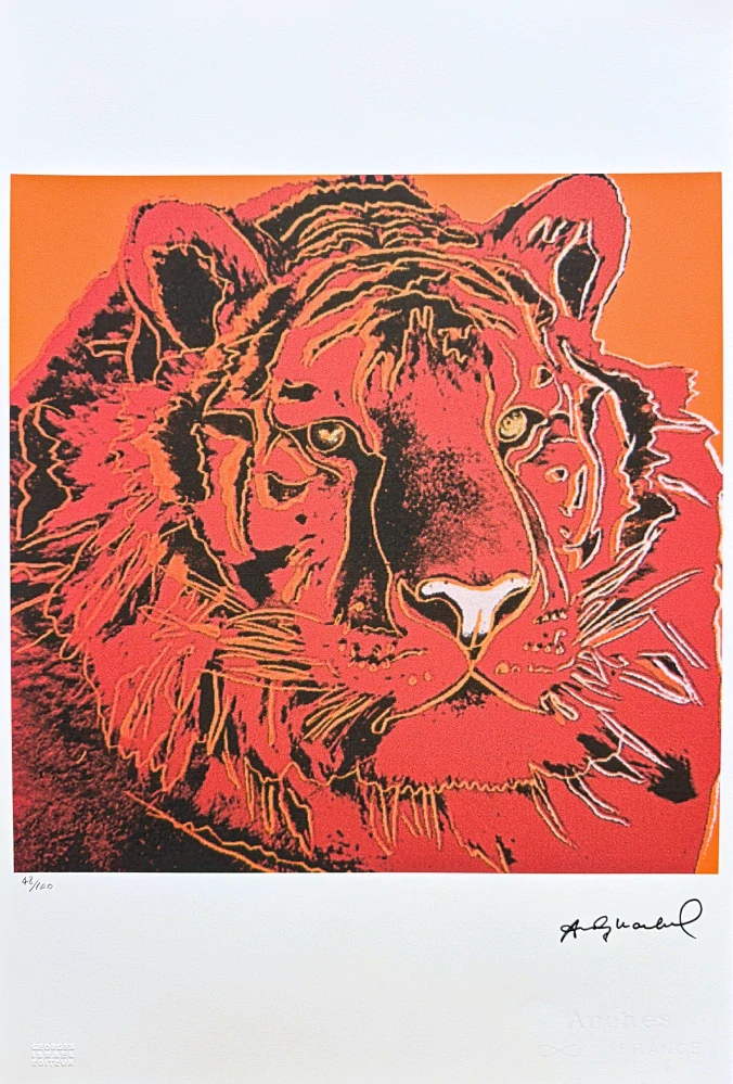 Andy Warhol - Tiger červený x/100 - edice Leo Castelli s certifikátem