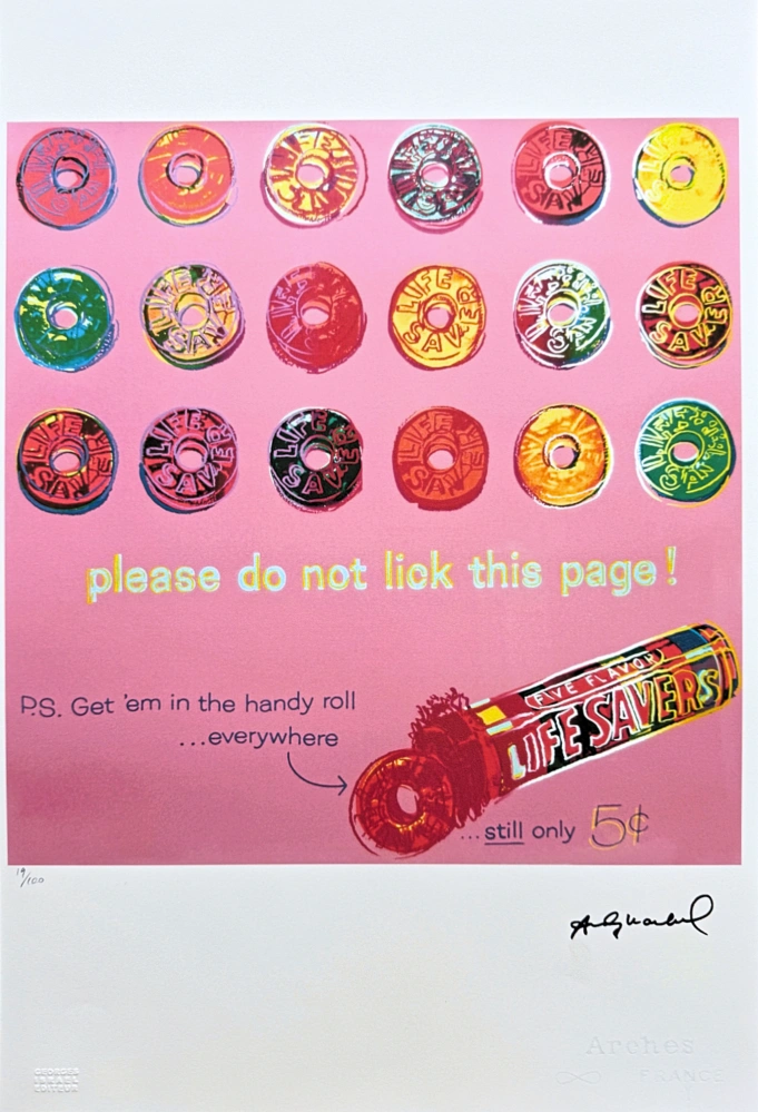 Andy Warhol - Life Saver x/100 - edice Leo Castelli s certifikátem