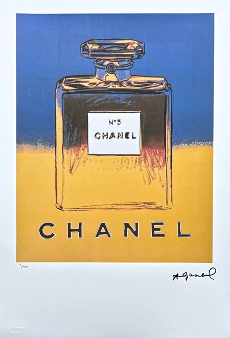 Andy Warhol - Chanel žluto-modrý 41/100 - edice Leo Castelli s certifikátem