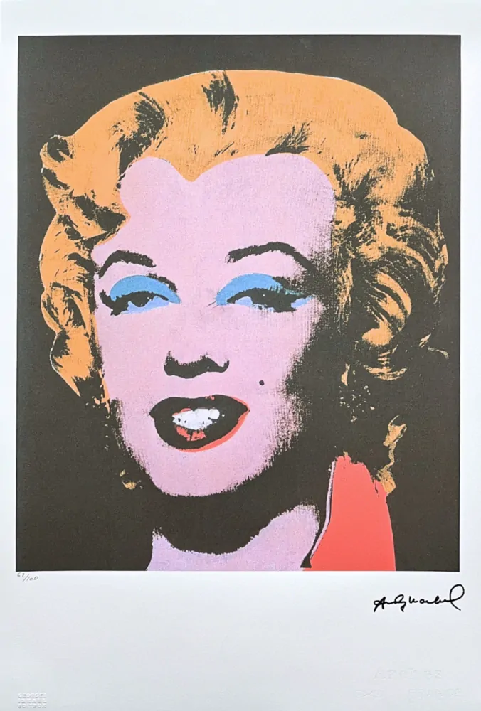 Andy Warhol - Marilyn Monroe černá s blond vlasy 62/100 - edice Leo Castelli s certifikátem