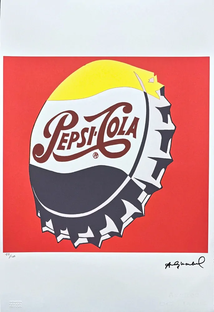 Andy Warhol - Pepsi-Cola červená x/100 - edice Leo Castelli s certifikátem
