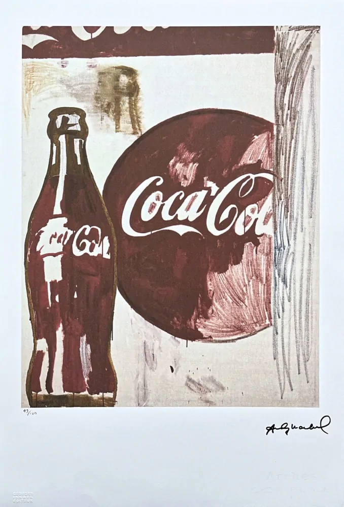 Andy Warhol - Coca-Cola hnědá retro 49/100 - edice Leo Castelli s certifikátem