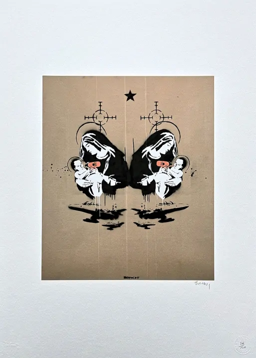 Banksy - Toxic Mary double 56/150 - číslovaná edice s certifikátem, 50x70cm