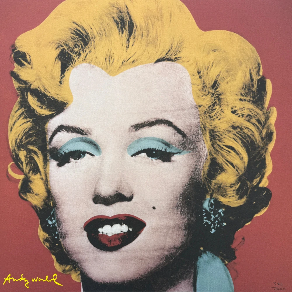 Andy Warhol - Marilyn Monroe hnědočervená 345/2400 - 60x60cm, limitovaná edice CMOA s certifikátem