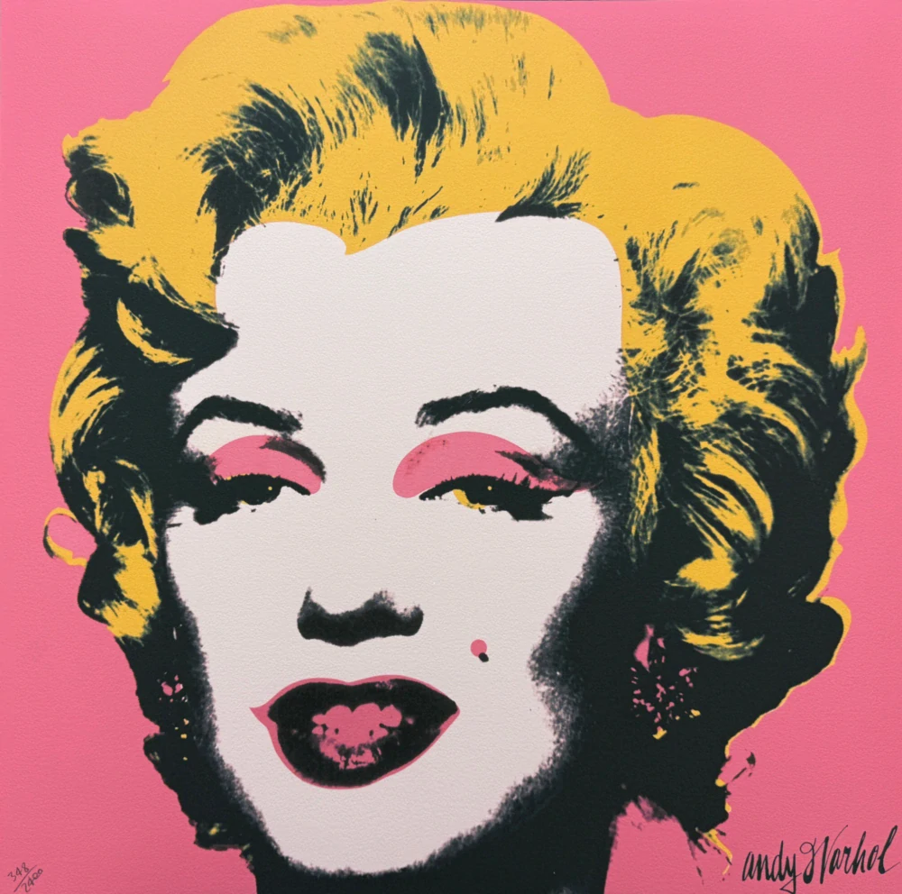 Andy Warhol - Marilyn Monroe růžová 574/2400 - 60x60, limitovaná edice CMOA s certifikátem