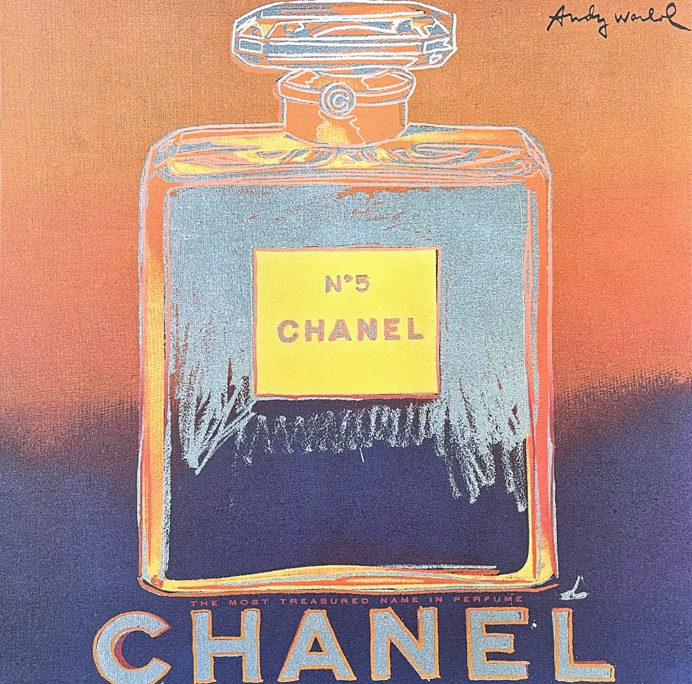 Andy Warhol - Chanel hnědo-modrý 388/2400 - 60x60cm, limitovaná edice CMOA s certifikátem