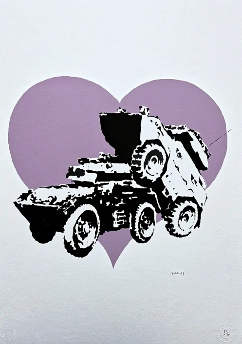 Banksy - Everytime i make love to you i think of someone else 88/150 číslovaná edice s certifikátem, 50x70cm
