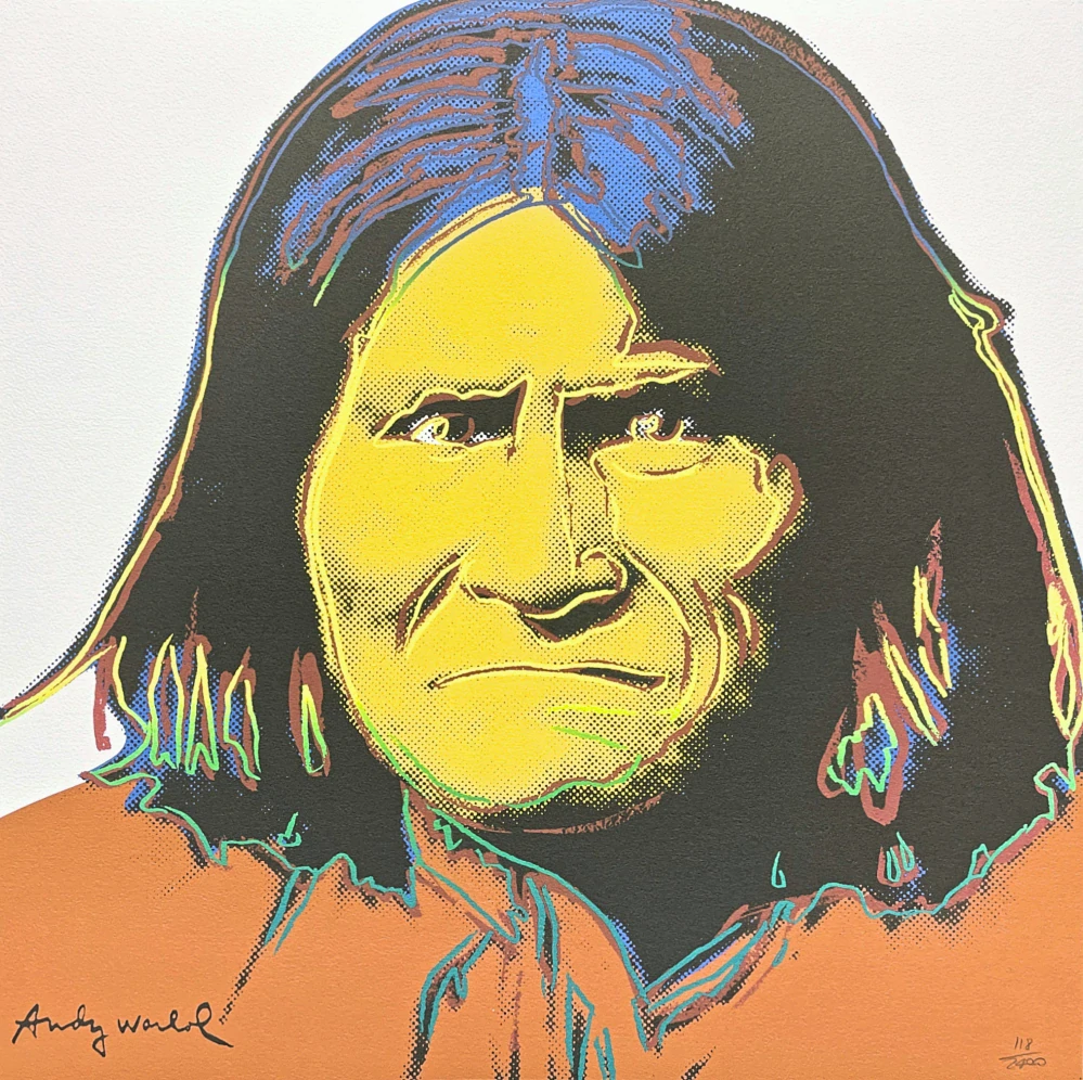 Andy Warhol - Geronimo x/2400 - 60x60cm, limitovaná edice CMOA s certifikátem