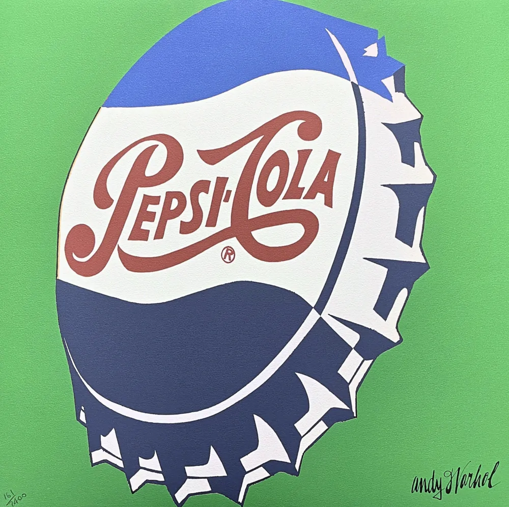 Andy Warhol - Pepsi-Cola zelená x/2400 - 60x60cm, limitovaná edice CMOA s certifikátem