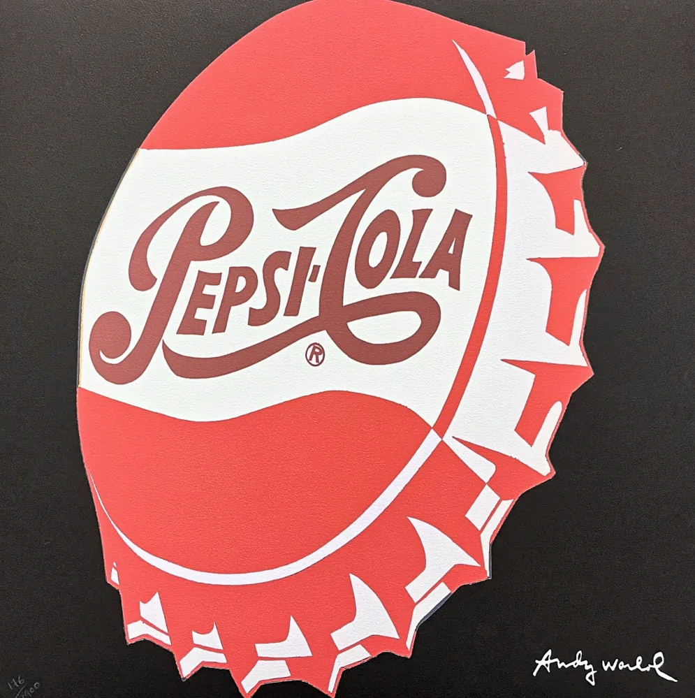 Andy Warhol - Pepsi-Cola černá x/2400 - 60x60 cm, limitovaná edice CMOA s certifikátem