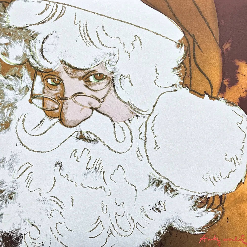 Andy Warhol - Santa Claus 228/2400 - 60x60cm, limitovaná edice CMOA s certifikátem
