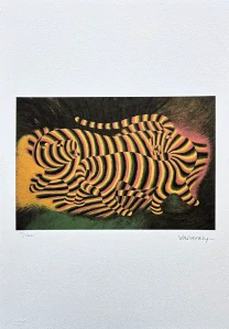 Victor Vasarely - Two Tigers - limitovaná edice s certifikátem