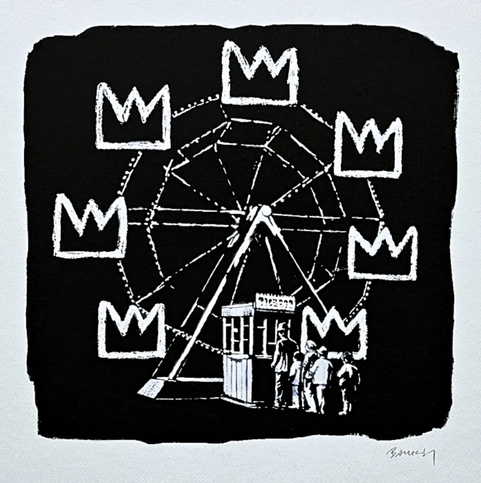Banksy - Ferris Wheel 41/150 - číslovaná edice s certifikátem, 50x70cm