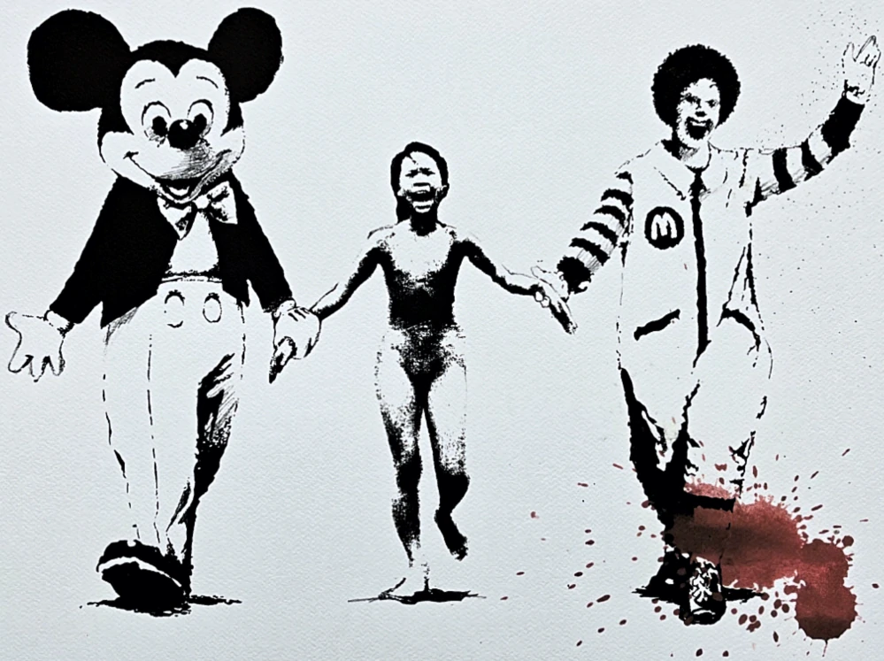 Banksy - Napalm 86/150 - číslovaná edice s certifikátem, 70x50cm