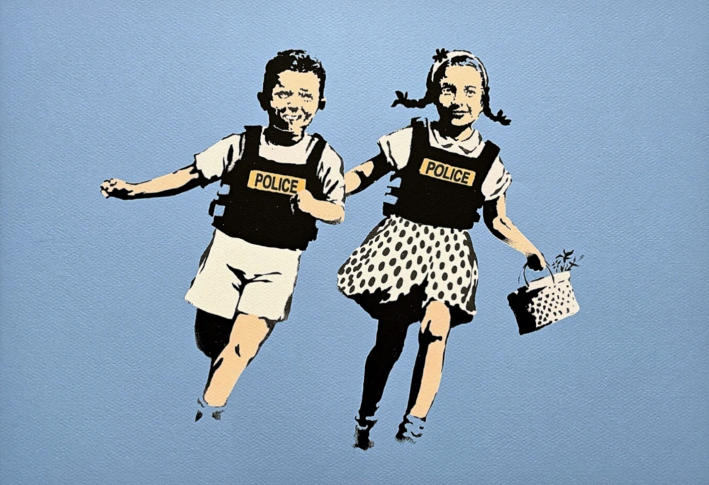 Banksy - Jack and Jill 58/150 - číslovaná edice s certifikátem, 70x50cm