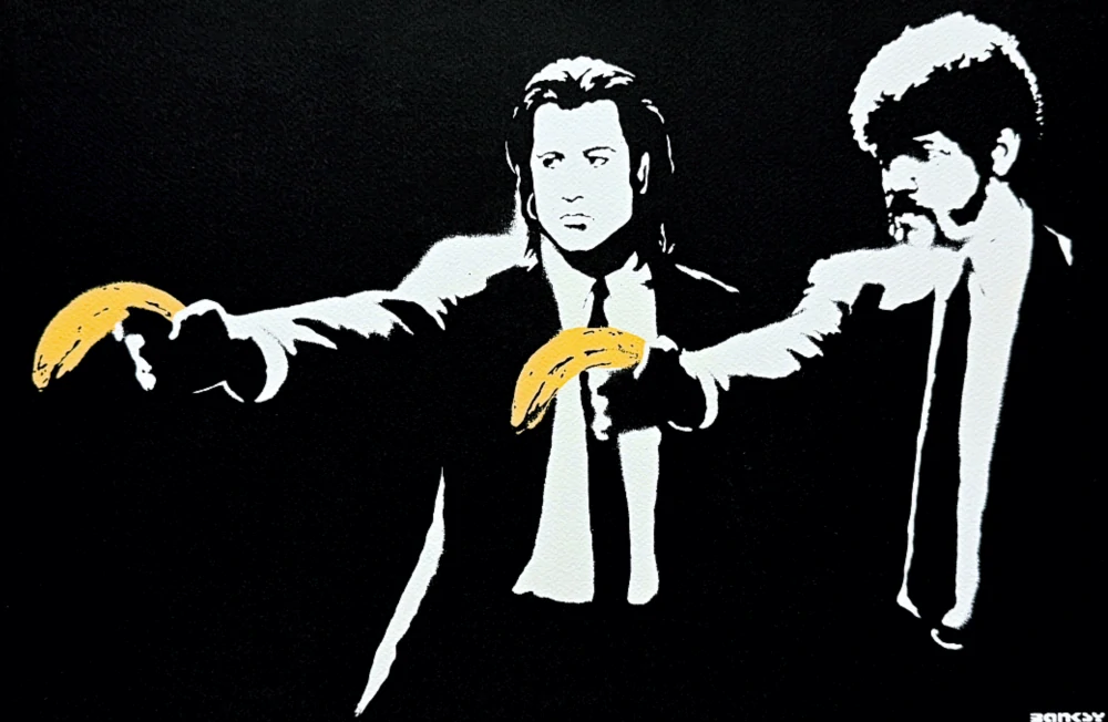Banksy - Pulp Fiction 80/150 - číslovaná edice s certifikátem, 70x50cm