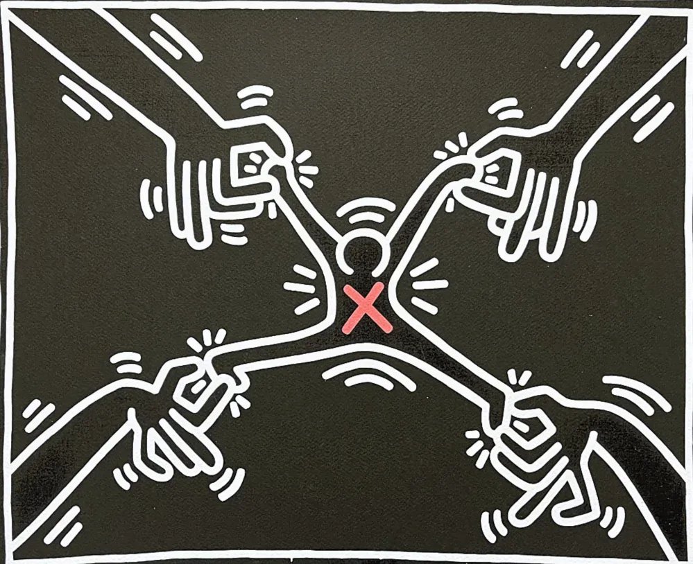 Keith Haring - Stress 89/150 - signováno, limitovaná edice s certifikátem, 70x50 cm