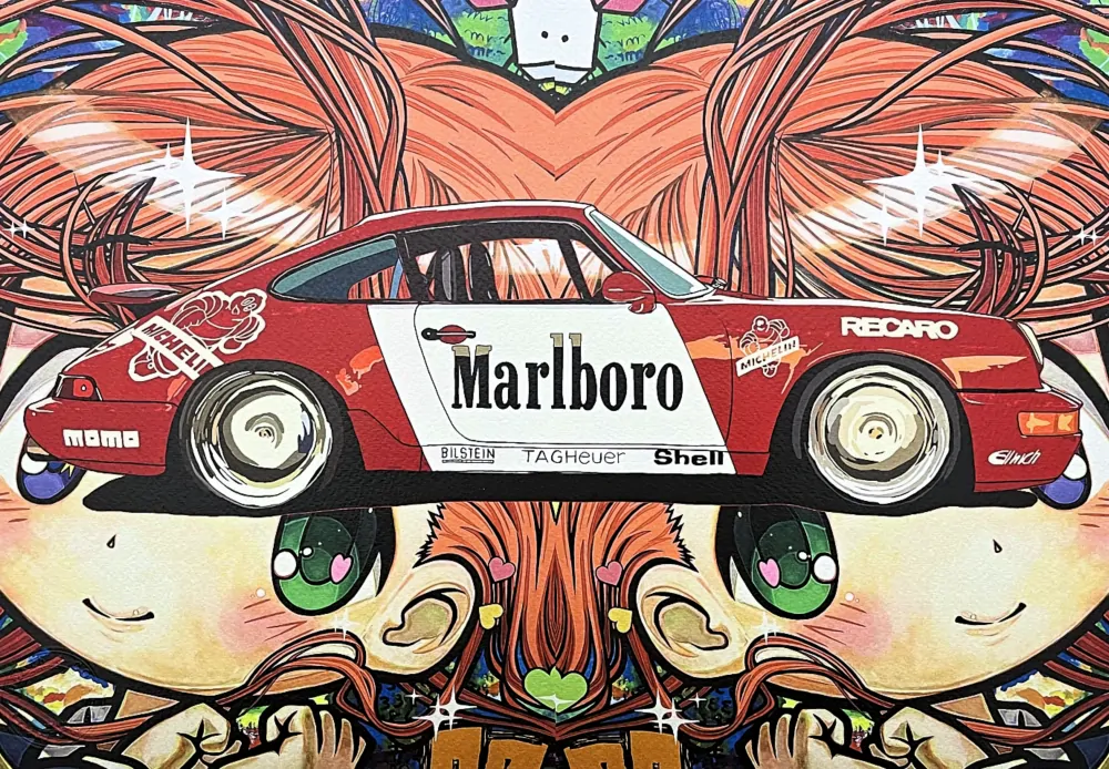 Death NYC - Marlboro Porsche - limitovaná edice s certifikátem, 32x45cm
