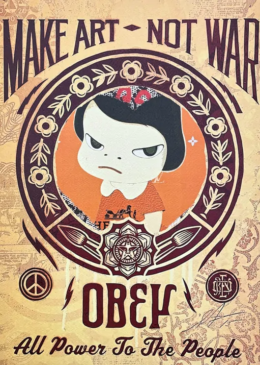 Death NYC - Obey a Yoshimoto Nara - limitovaná edice s certifikátem, 32x45cm