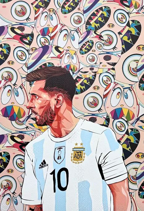 Death NYC - Leo Messi - limitovaná edice s certifikátem, 32x45cm
