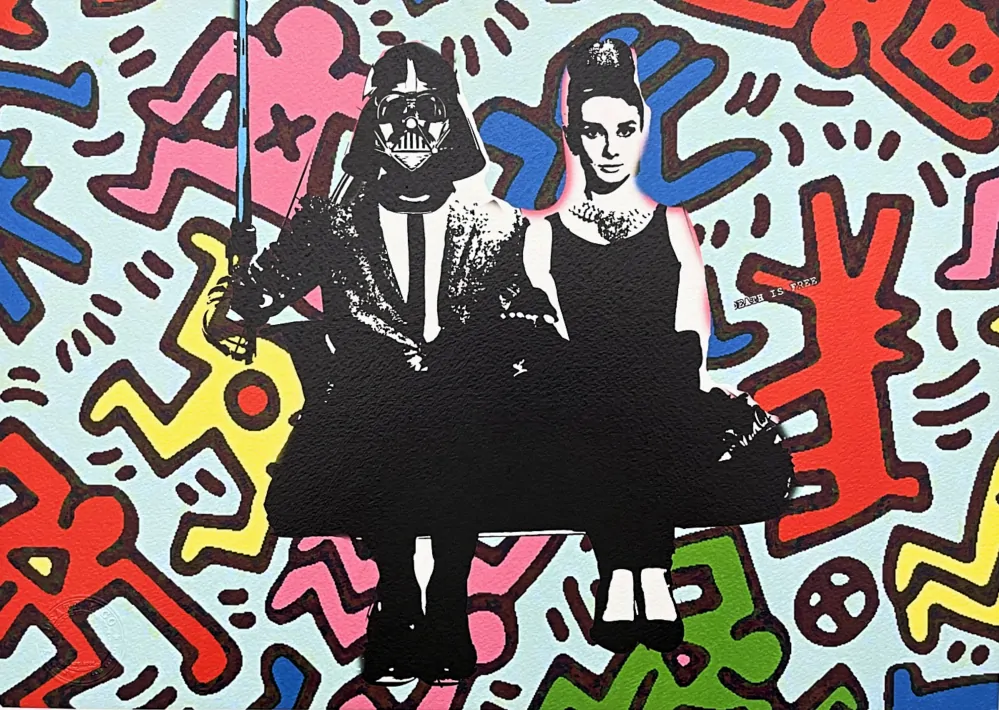 Death NYC - Star Wars a Keith Haring - limitovaná edice s certifikátem, 32x45cm