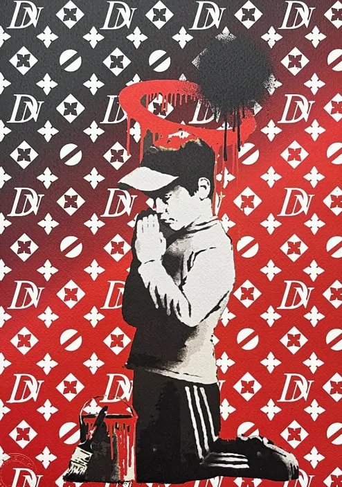 Death NYC -  Banksy Forgive us our trespassing - limitovaná edice s certifikátem, 32x45cm